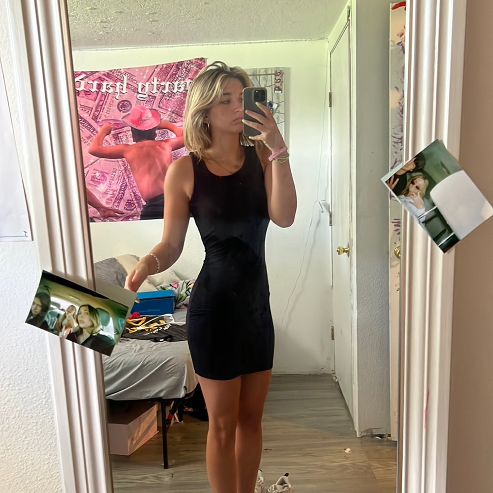 Black HighNeck Bodycon Dress